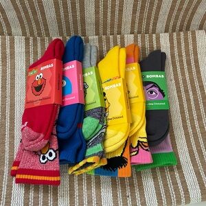 Bombas X Sesame Street Crew Socks - Multi Color Pack